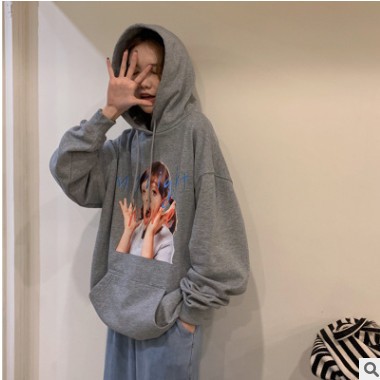 加肥大码卫衣女2020年新款秋冬季通勤休闲甜美日韩版宽松印花ins图3