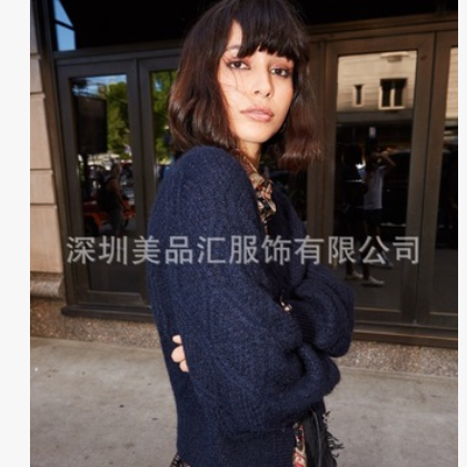 法国TK秋冬新款 宋妍霏同款灯笼袖羊毛毛针织开衫图2