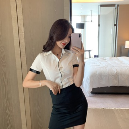 新款美容师工作服女酒店足浴技师服套装SPA足疗桑拿按摩沐足工衣图3