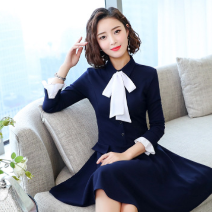 新款春季长袖连衣裙职业女裙面试工作服女装 1979款图2