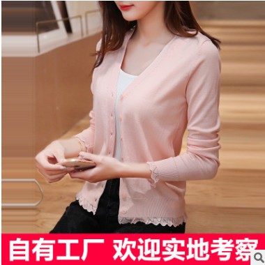 毛衣女针织短款春秋2020新款夏季外搭披肩空调衫薄款开衫毛衣外套图3