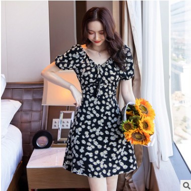小雏菊显瘦连衣裙永远的君主裙子女韩版学生广州木兰服饰源头工厂图3