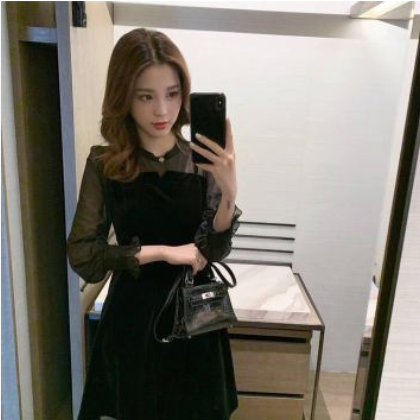 2020夏季大码女装吊带裙时尚a字裙韩版新款拼接假两件连衣裙批发图3