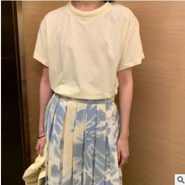趋梦DT EDITION设计师小众百搭透视棉t恤女短袖2020夏季新款图3
