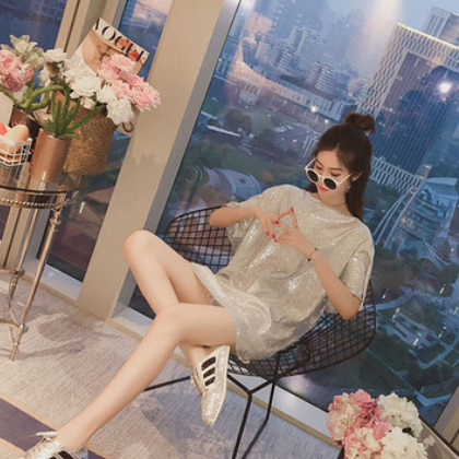 女装2019新款潮早春季韩版短袖t恤百搭打底衫宽松上衣服体恤夏装图3