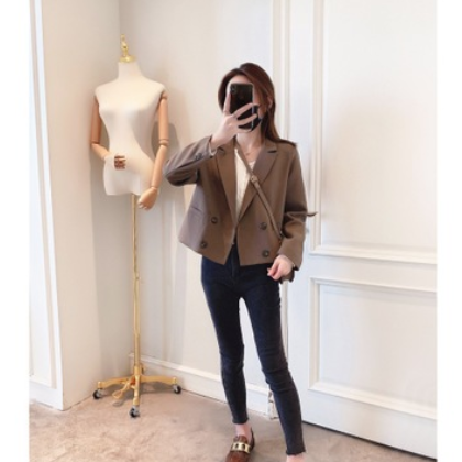 西装外套女2020秋季新款女装韩版时尚学院风减龄短款小西服上衣女图2