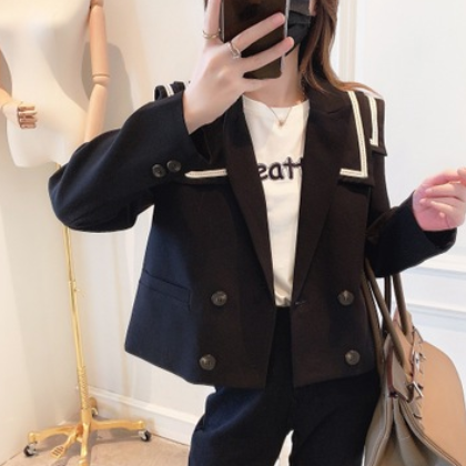 西装外套女2020秋季新款女装韩版时尚学院风减龄短款小西服上衣女图3