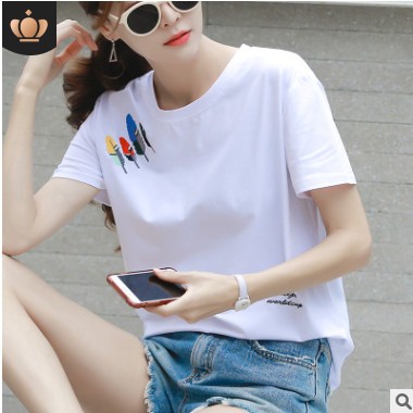 常暖2021t恤女装夏季新款韩版宽松大码女装夏批发打底衫一件代发图2