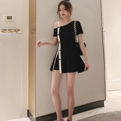 夏装2021年新款流行女装大码洋气微胖mm显瘦两件套装连衣裙子减龄图2