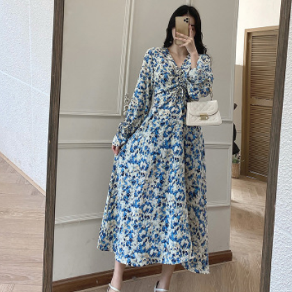 780大码女装春装碎花连衣裙微胖收腰显瘦连衣裙胖妹妹时尚春装