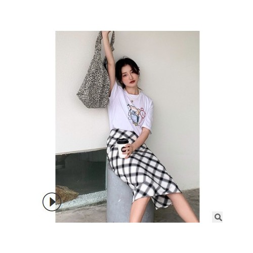 FINOA 可爱三只小熊印花T恤女2021韩版宽松休闲通勤短袖上衣 513图3