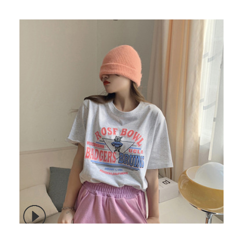 白色短袖t恤女装2021夏季新款ins潮宽松韩版风设计感小个子上衣服图2