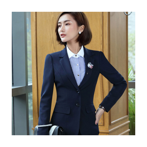 新款西服套装女办公室工作服二粒扣小西装女韩版外套裤装职业装秋图2