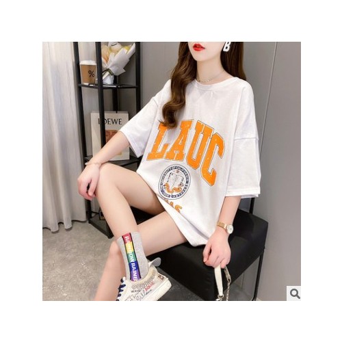 实拍矮个子设计感小心机露背t恤女中长款宽松设计感炸街半袖上衣图2