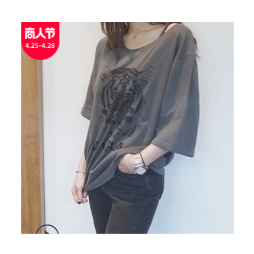 批发2021夏季t恤女短袖新款韩版宽松时尚衣服韩国大码女装上衣潮图2