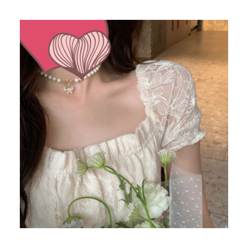 林珊珊 温柔风蕾丝裙女2021新款性感收腰显瘦小个子连衣裙短裙图2