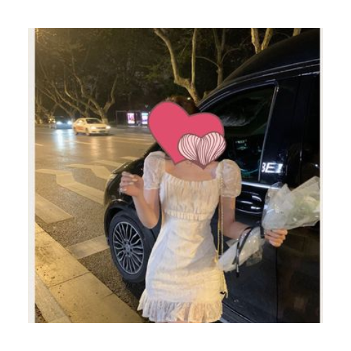 林珊珊 温柔风蕾丝裙女2021新款性感收腰显瘦小个子连衣裙短裙图3