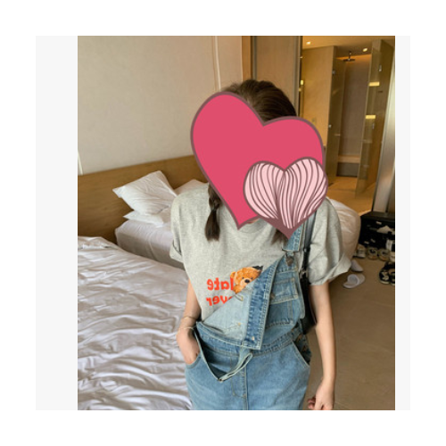 YUYEE_蠢萌小熊印花Tee短袖t恤女2021年新款打底衫内搭上衣体恤图2
