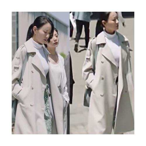 明星同款风衣女中长款秋装新款韩版双排扣外套潮跨境货源女装批发图3