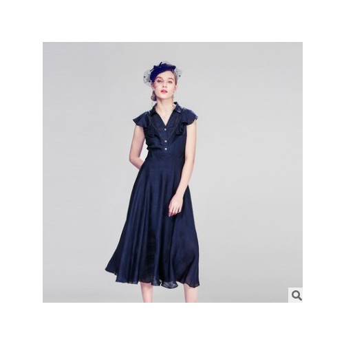 夏季欧美减龄裙子洋气显瘦小个子女装2021新款春季法式复古连衣裙图3