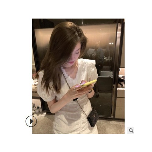防晒衬衫2021夏季韩版女装新款韩版宽松显瘦长袖纯色薄款透视衬衣图3