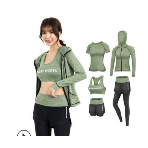 运动套装女健身房跑步休闲套装初学者时尚春秋款瑜伽服女夏季批发