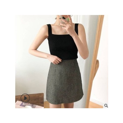 弹力针织内搭无袖泫雅吊带背心女夏季打底坎肩外穿美背上衣潮显瘦图2