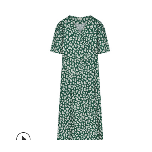 2021夏季新款设计感气质法式长裙子超仙女森系绿色碎花雪纺连衣裙