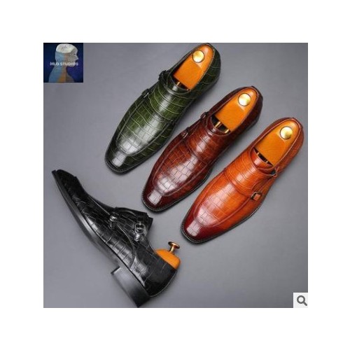 2020 business leather shoes men’s plus size casual shoes皮