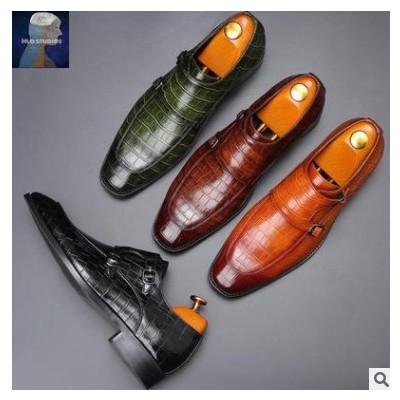 2020 business leather shoes men’s plus size casual shoes皮