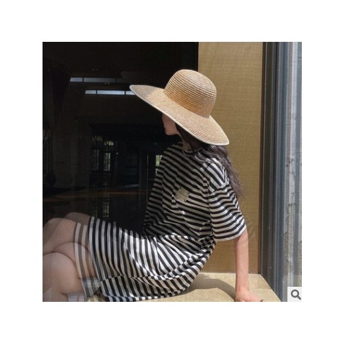 SZE STU十三行连衣裙女装夏季2021新款休闲韩版中长裙条纹t恤裙子图2