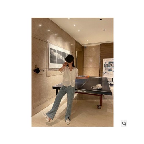 SZESTU十三行小香风短外套女装2021夏季新款薄ins潮v领泡泡袖上衣图2