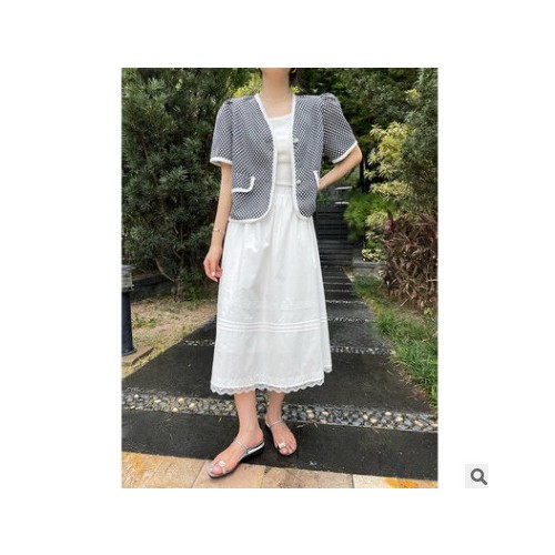 SZE STU十三行白色半身裙女装夏季2021新款长裙显瘦伞裙高腰a字裙图2