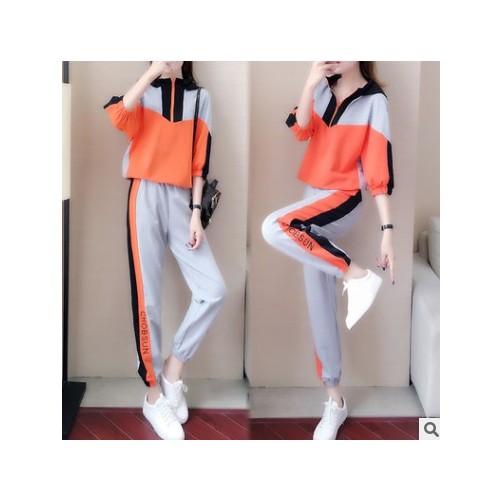 套装女2021新款春季时尚休闲运动服卫衣两件套早秋跑步服套装图3