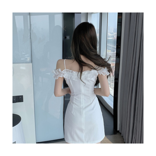 纯色连衣裙2021年新款夏韩版女装法式复古茶歇裙吊带裙打底中长款图3
