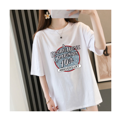 95棉t恤女2021年新款短袖夏装女装宽松网红半袖衣服上衣体恤厂家图2