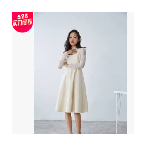 广州宸致服饰秋新款UUS吊带连衣裙女时尚简约收腰显瘦长裙S01172图2