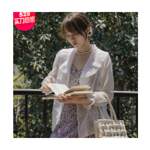 广州宸致服饰uus衬衫女2020夏季新款韩版新款显瘦网纱上衣S02033图1