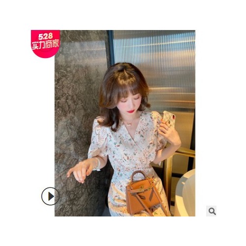 法式小清新碎花连衣裙女春夏2021新款初恋甜美气质设计感小众裙子图2