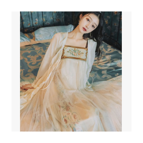 实拍夜莺与玫瑰光影甜玉米杏雪纺长袖防晒衫百搭开衫披肩一件代发图1