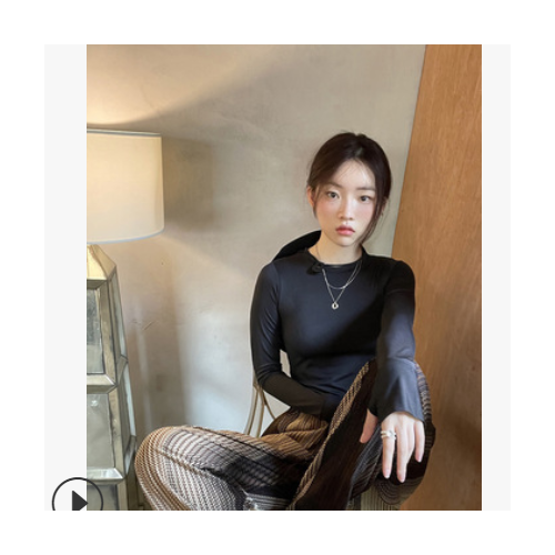 joycefuuu| 大地色辣妹凉快甜酷拼色直筒高腰薄款夏季休闲长裤女图2