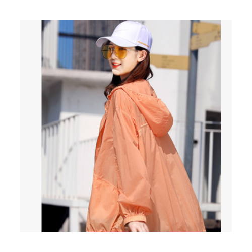 防晒衣女夏2021新款长袖防晒衫韩版宽松百搭薄外套中长款防晒服潮图3