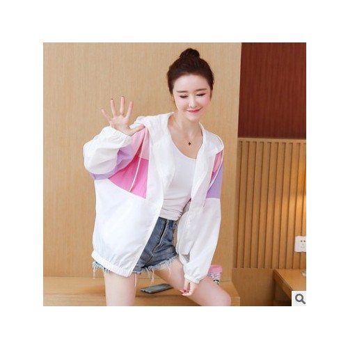 实拍2021防晒衣女夏装新款短款轻薄透气防晒服韩版防紫外线外套图3