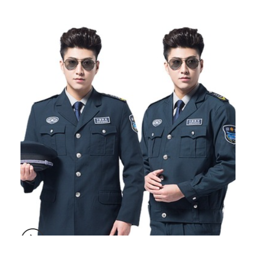 批发2011新式保安服春秋套装男保安工作服装长袖常服安保物业制服图1