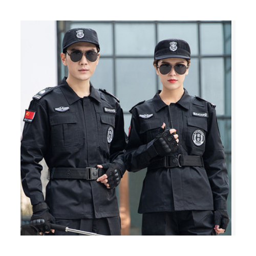 批发保安服夏季作训服保安服装短袖衬衣训练服物业工作服春秋制服图1