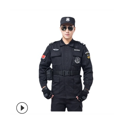 批发保安服夏季作训服保安服装短袖衬衣训练服物业工作服春秋制服图3