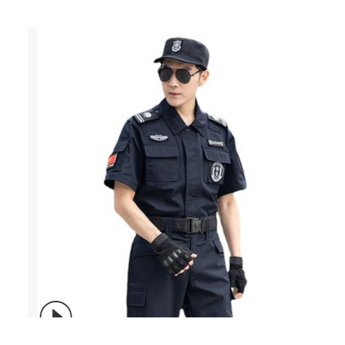 新式网格夏季保安作训服安保服男春秋冬加厚保安服物业工作制服图2
