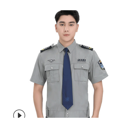 2011新式夏季保安制服短袖衬衣长袖物业安保执勤服套装厂家批发图3