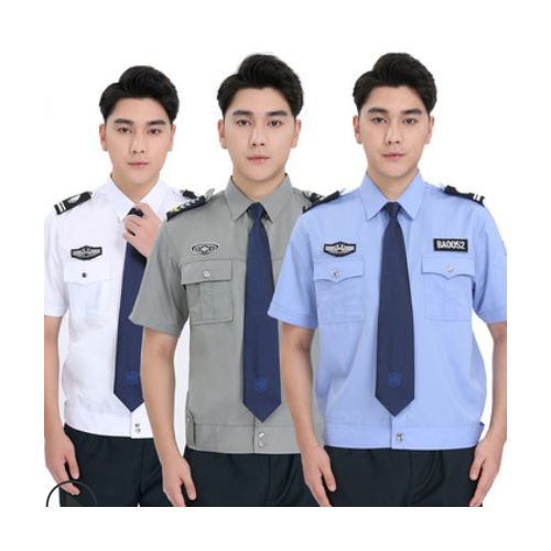 2011新式夏季保安制服短袖衬衣长袖物业安保执勤服套装厂家批发图1