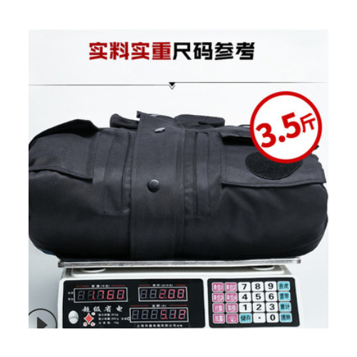 批发冬季加厚保安大衣斜纹保安服物业安保多功能防寒工作服棉衣图3